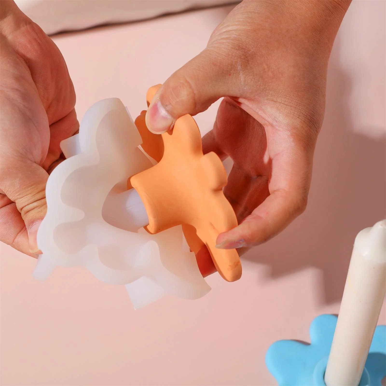 Irregular Taper Candle Holder Silicone Mold - Image 2