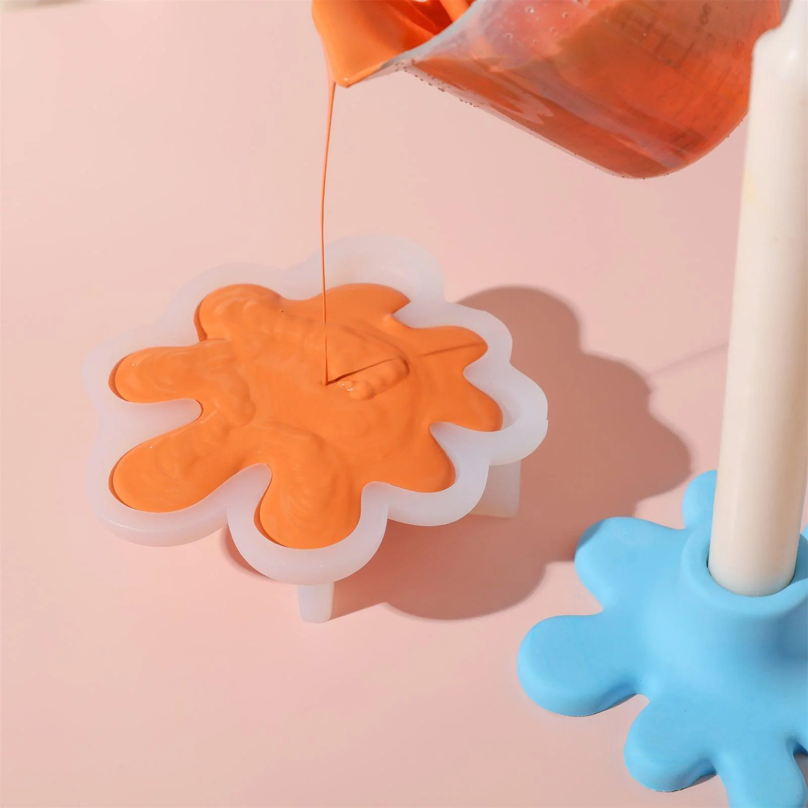 Irregular Taper Candle Holder Silicone Mold - Image 3