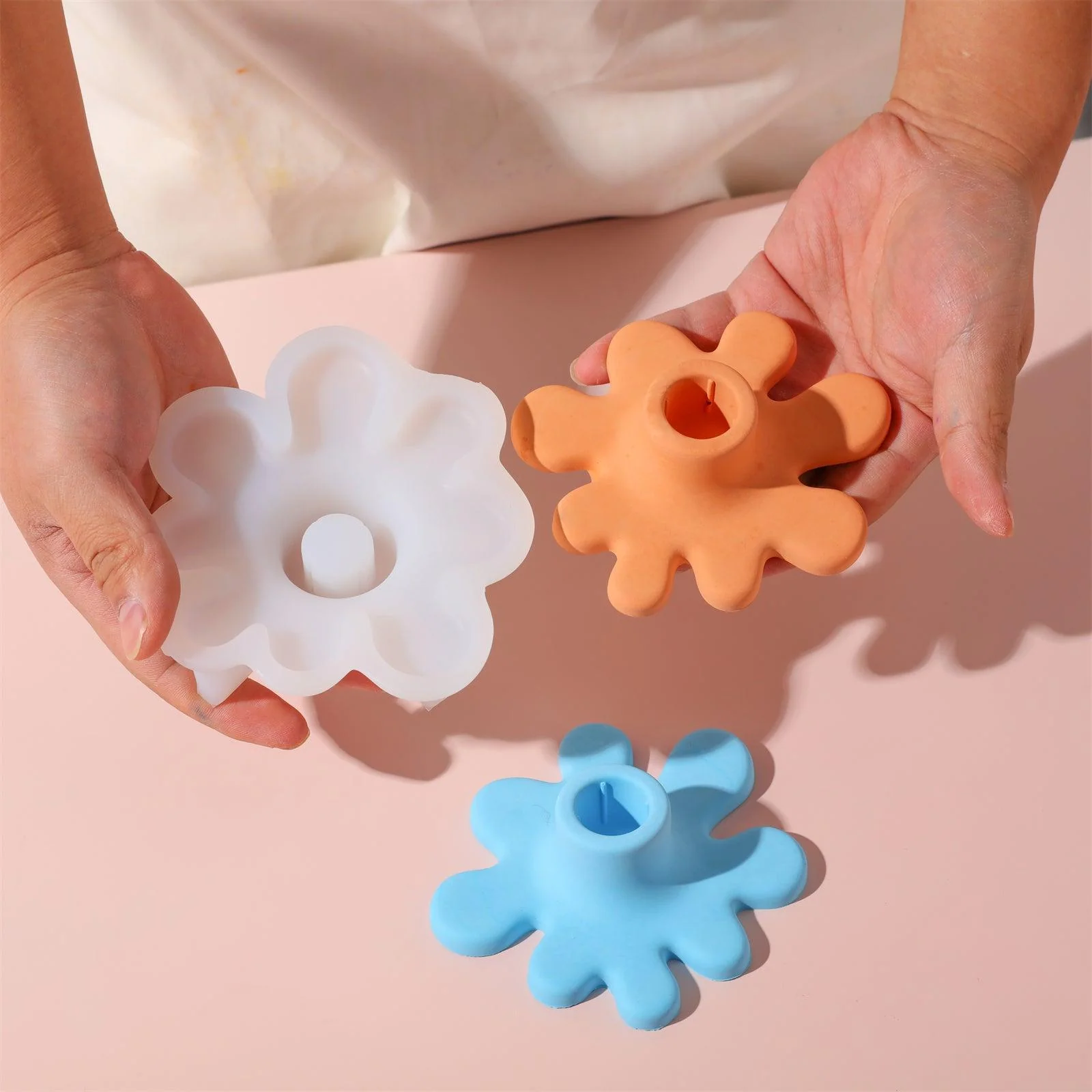 Irregular Taper Candle Holder Silicone Mold - Image 5