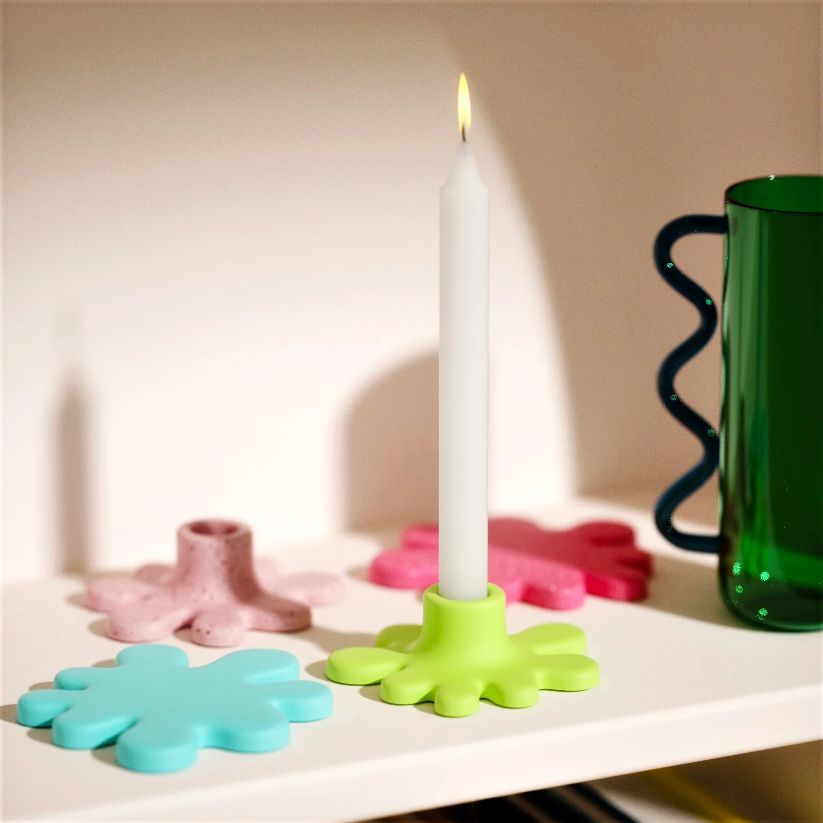 Irregular Taper Candle Holder & Coaster Silicone Mold - Image 5