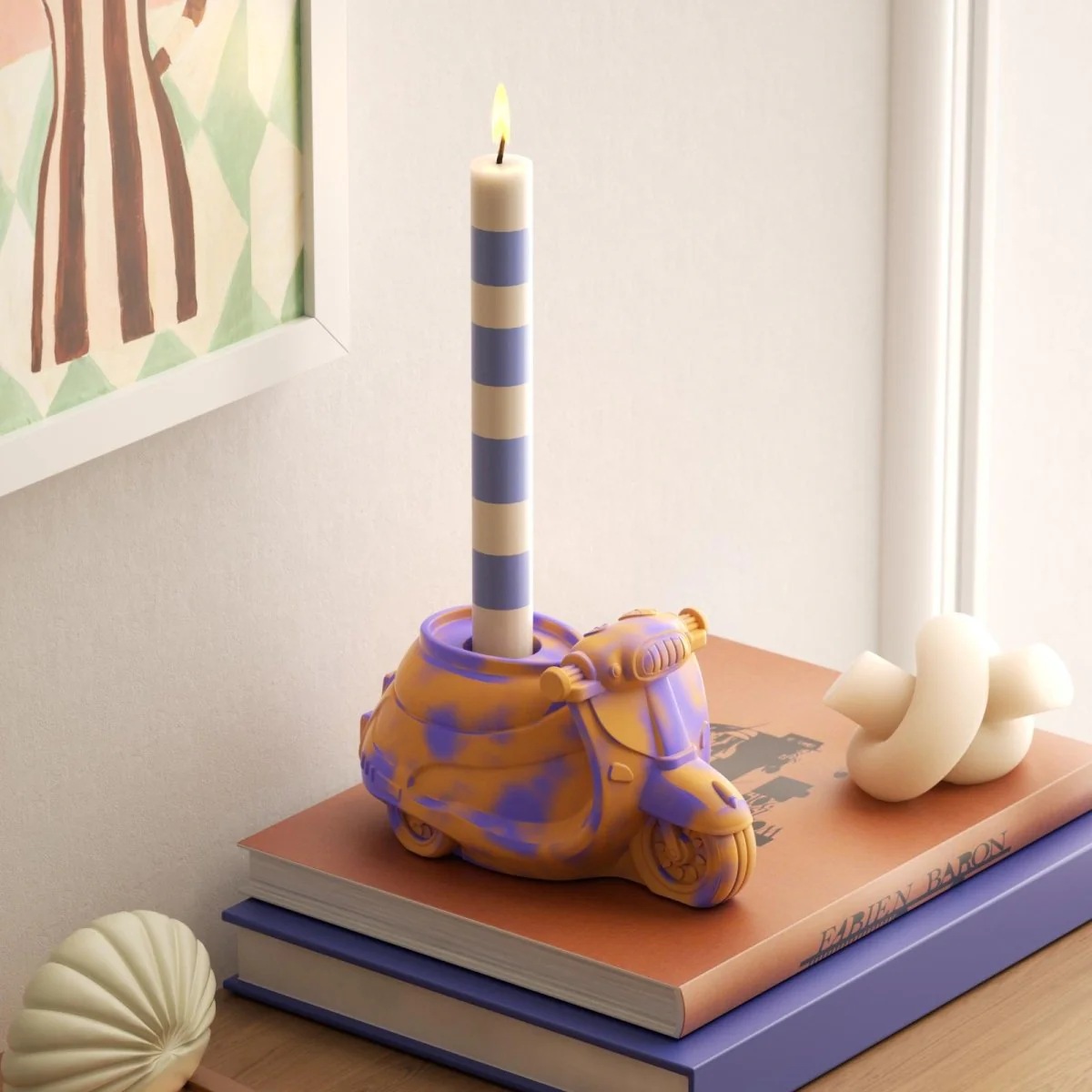 Italian Vintage Motorcycle Candle Holder Silicone Mold - Image 8