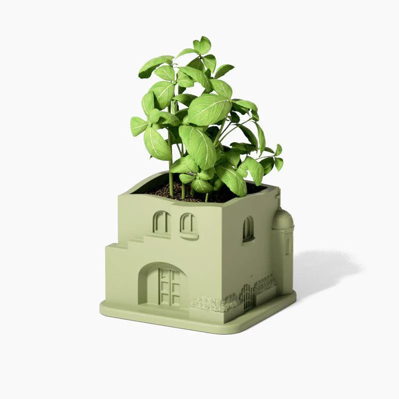 Aegean Santorini House Plant Pot Silicone Mold