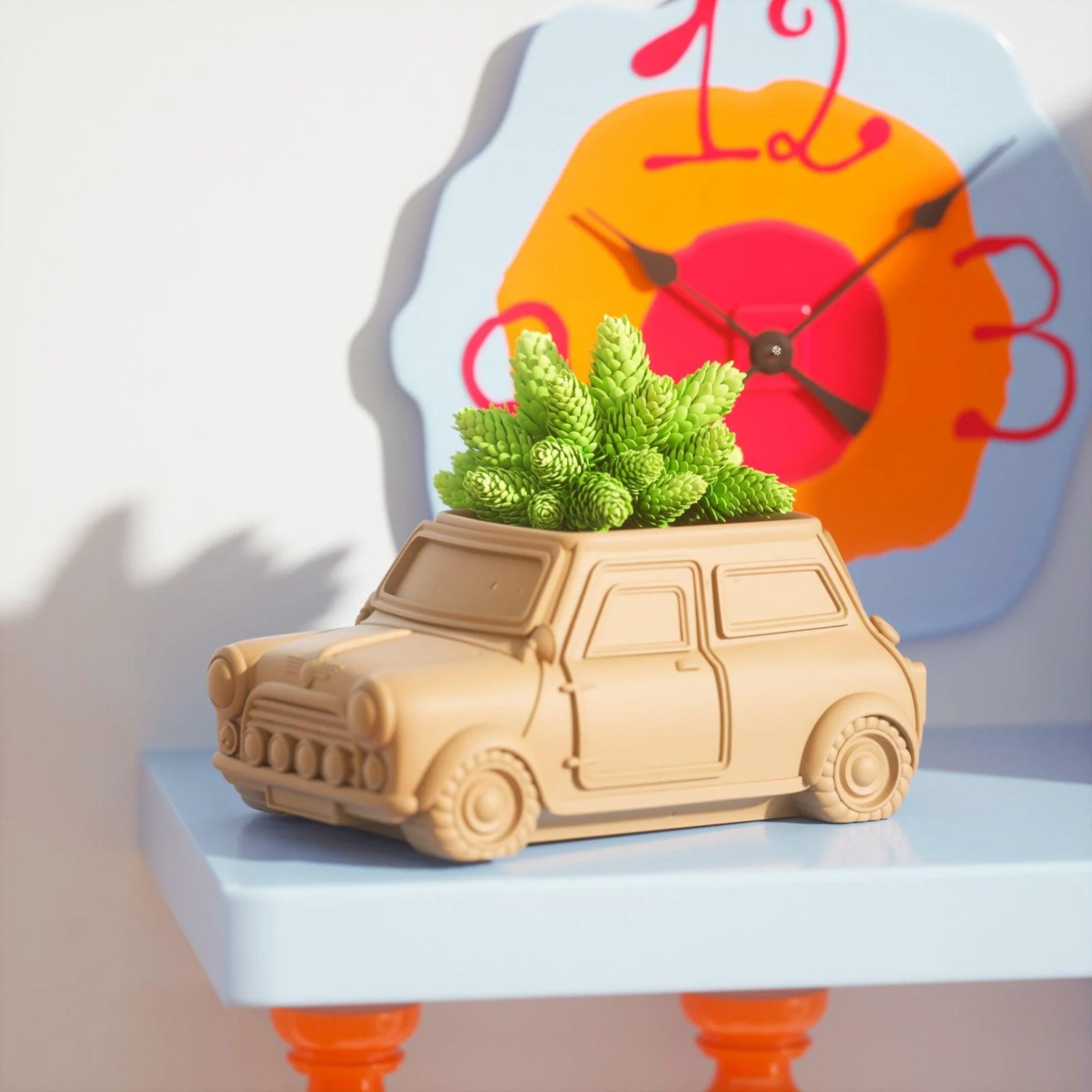 Retro-styled Car-Shaped Plant Pot Silicone Mold - Image 4