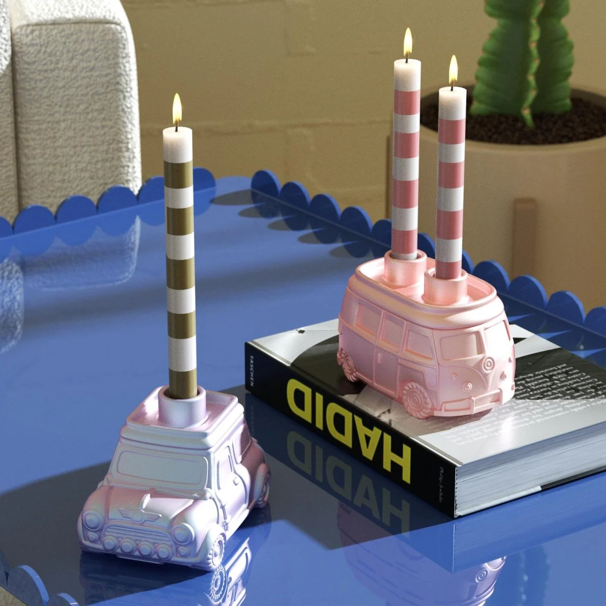 Kombi Vintage Camper Van Multi-Functional Candle Holder & Jar Silicone Mold - Image 8
