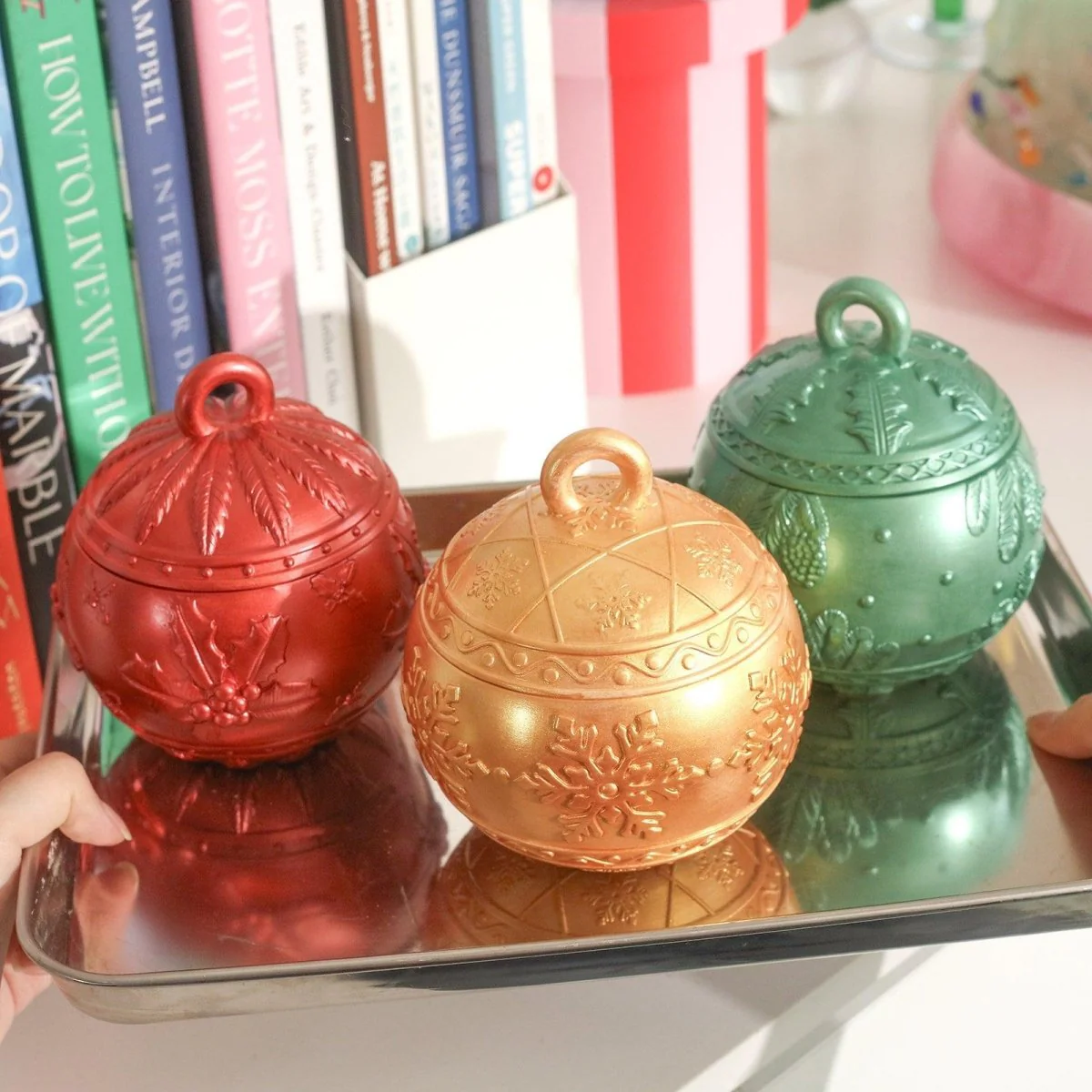Christmas Charm Bauble Light Candle Jar Silicone Mold - Image 8