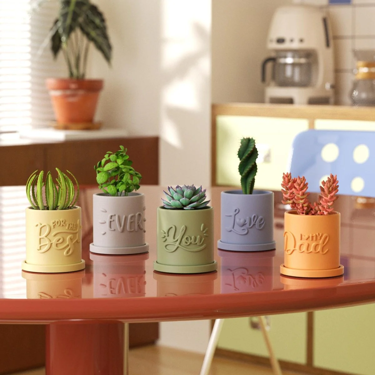 Let Love Grow - Blooming Love for Dad Plant Pot & Tray Silicone Mold Collection - Image 4