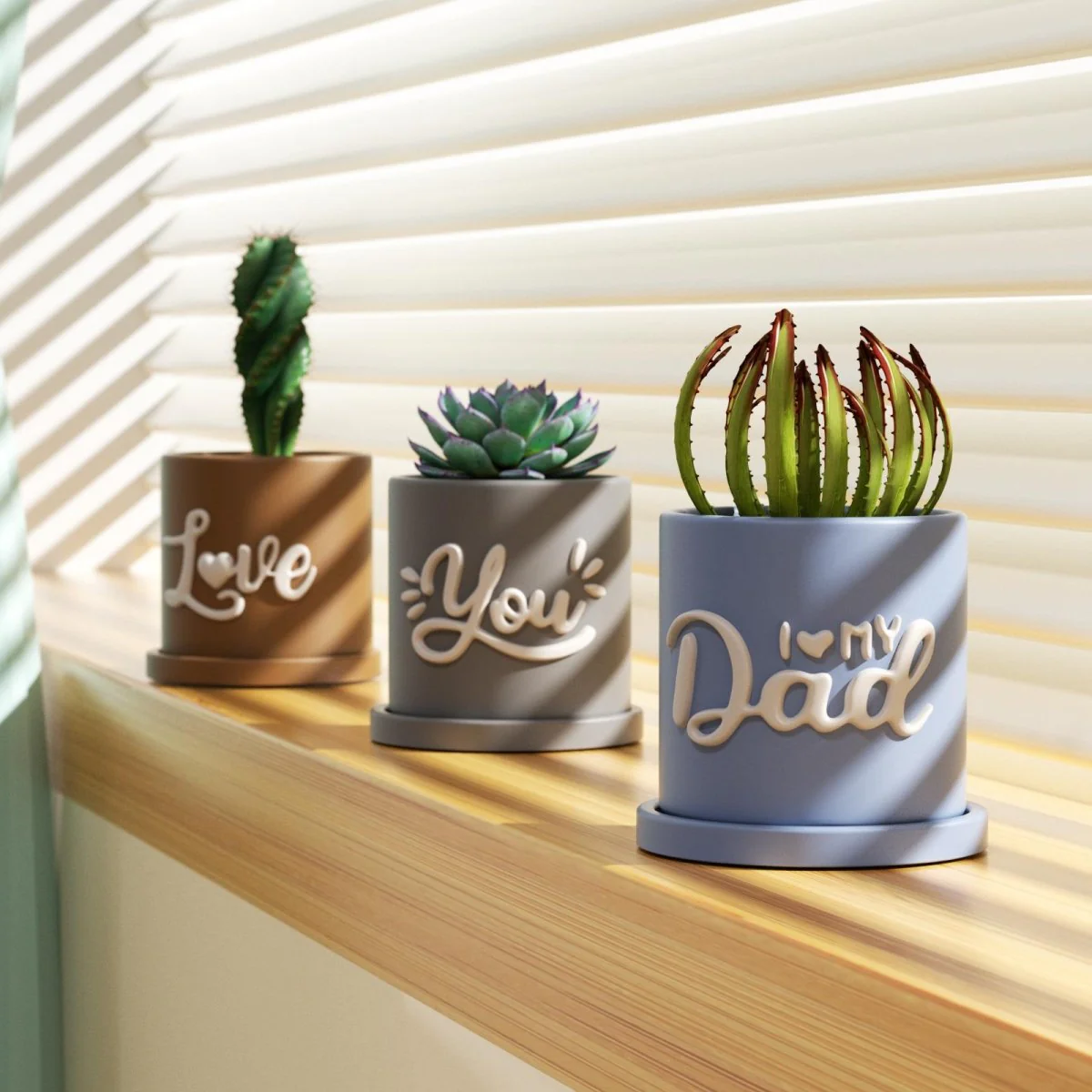 Let Love Grow - Blooming Love for Dad Plant Pot & Tray Silicone Mold Collection - Image 6