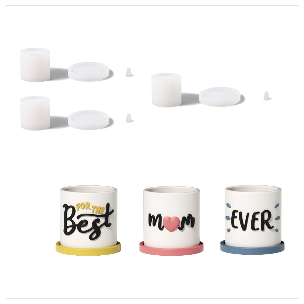 Let Love Grow - Blooming Love for Mom Plant Pot & Tray Silicone Mold Collection - Image 17
