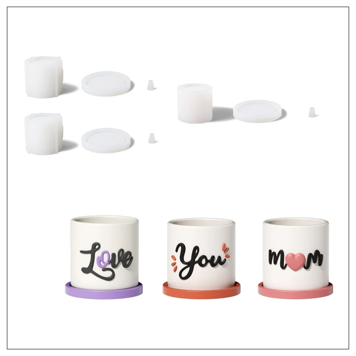 Let Love Grow - Blooming Love for Mom Plant Pot & Tray Silicone Mold Collection - Image 18