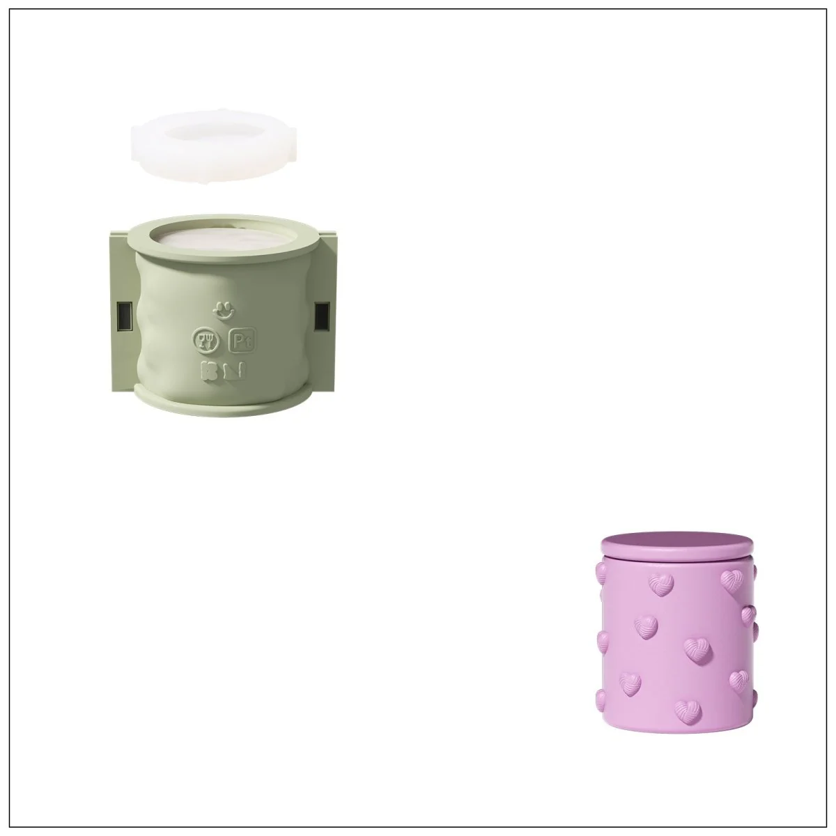 7oz Embrace of Love Heart Candle Jar Silicone with Candle Refill Mold - Image 12
