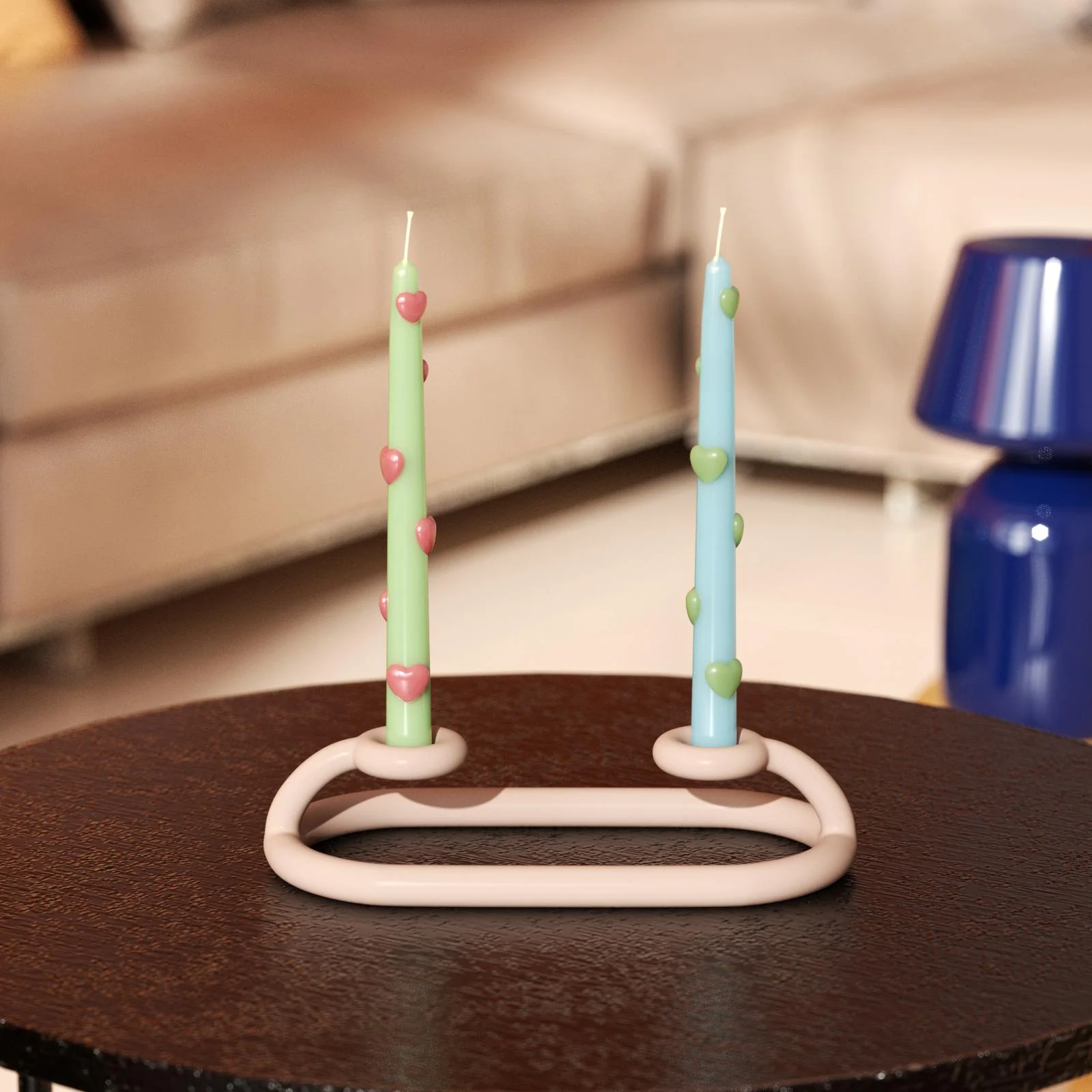Love Heart Taper Candle - Image 4