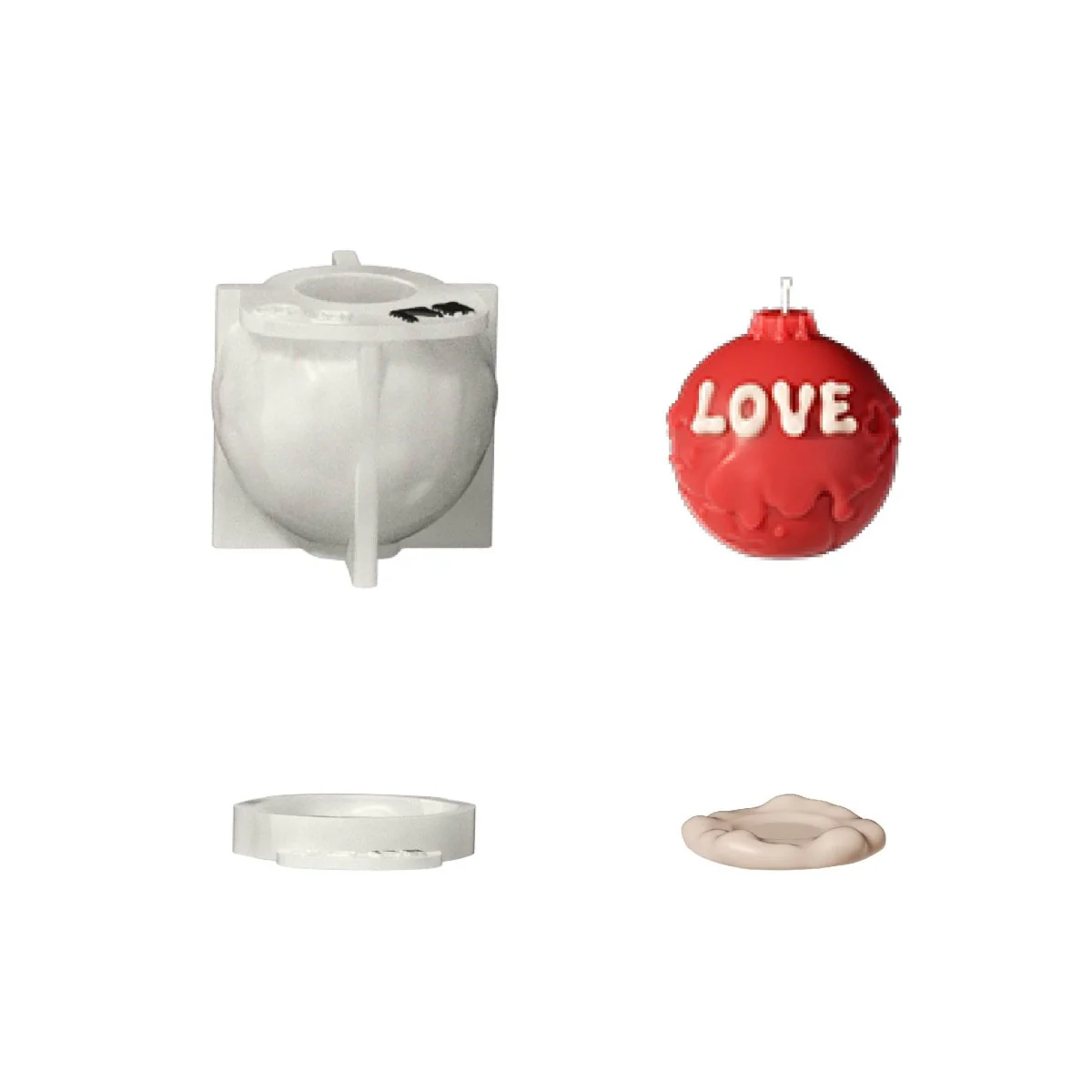 LOVE Boomy Love Candle Silicone Mold Collection - Image 10
