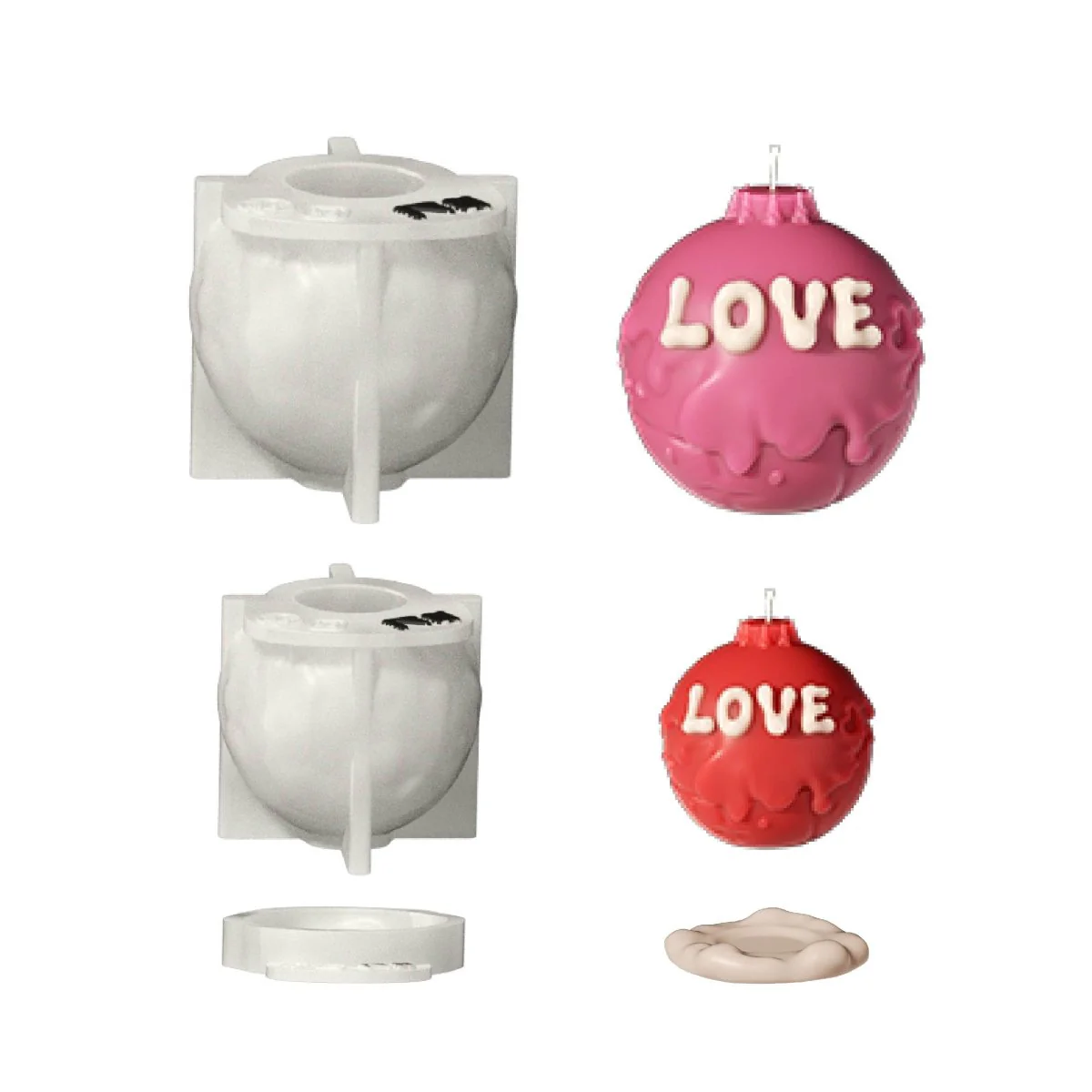 LOVE Boomy Love Candle Silicone Mold Collection - Image 12