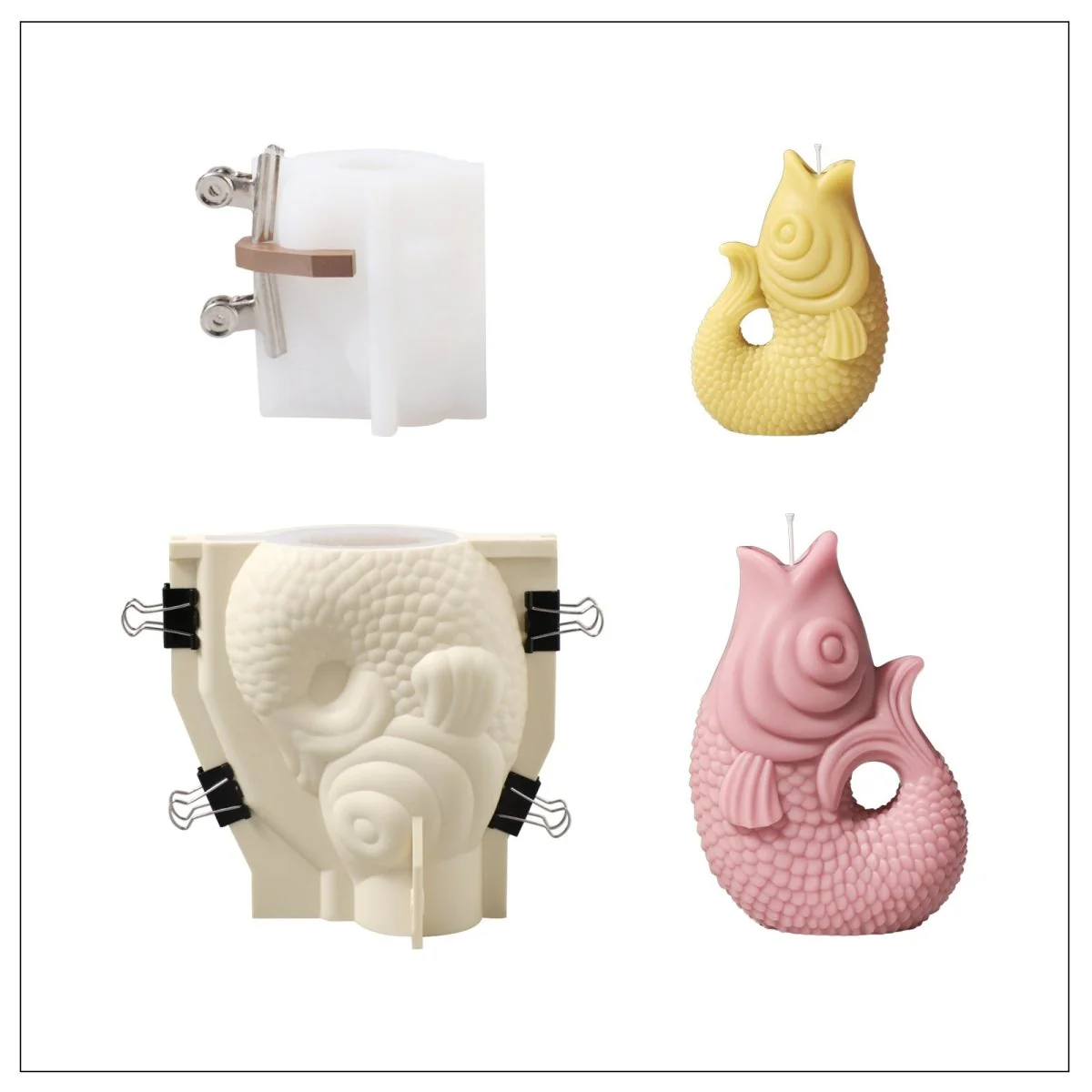 Lucky Goldfish Candle Silicone Mold Collection - Image 9