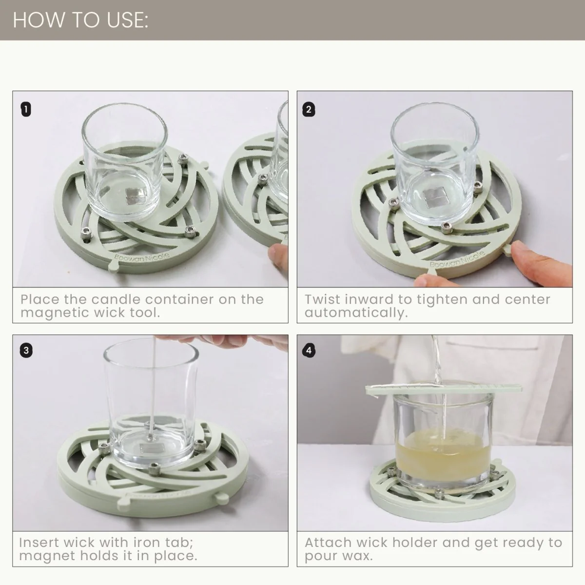 Quick Magnetic Candle Wick Centering Setter Tool Pro - Image 8
