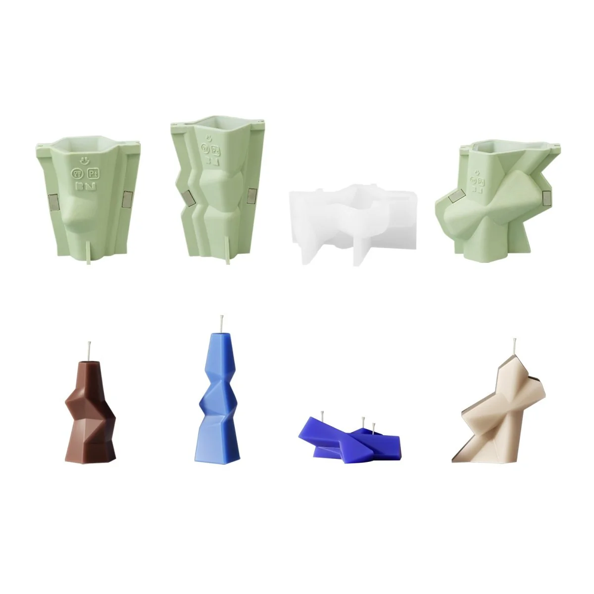 Maria Nuvem × Boowan Nicole | Dobraduras Series Candle Silicone Mold Collection - Image 12