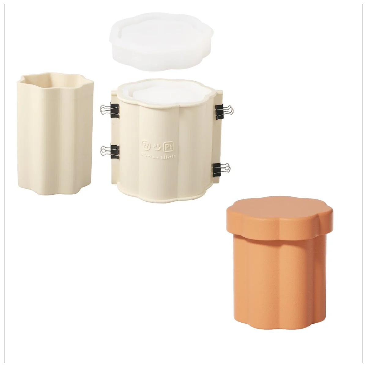 Max Floral Column 46oz Candle Jar Silicone Mold - Image 11
