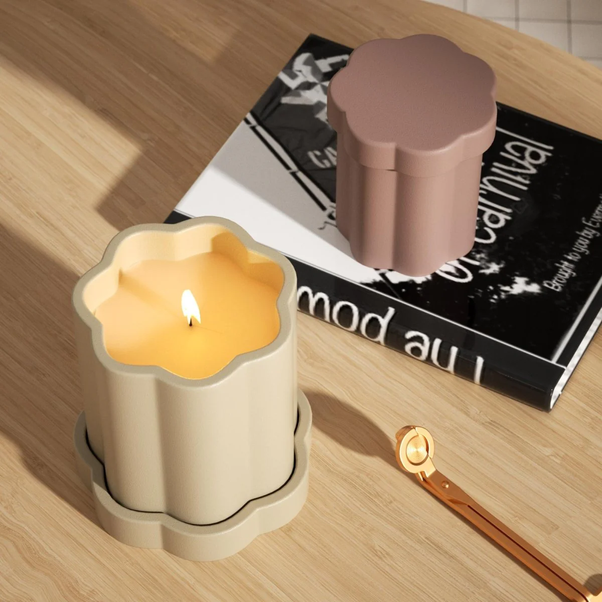 Max Floral Column 46oz Candle Jar Silicone Mold - Image 5