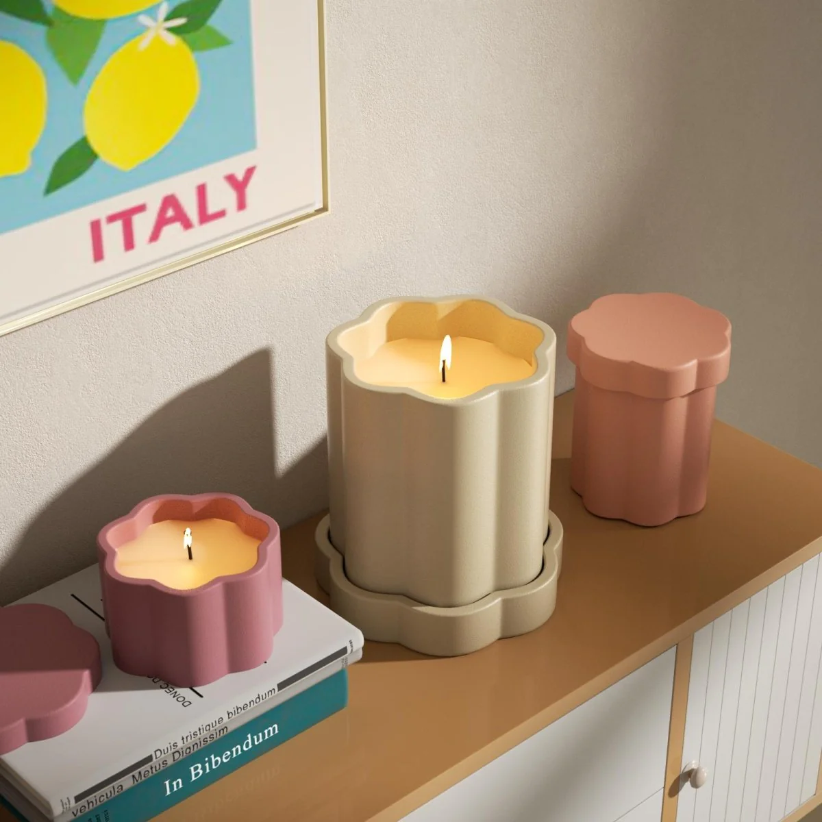 Max Floral Column 46oz Candle Jar Silicone Mold - Image 9
