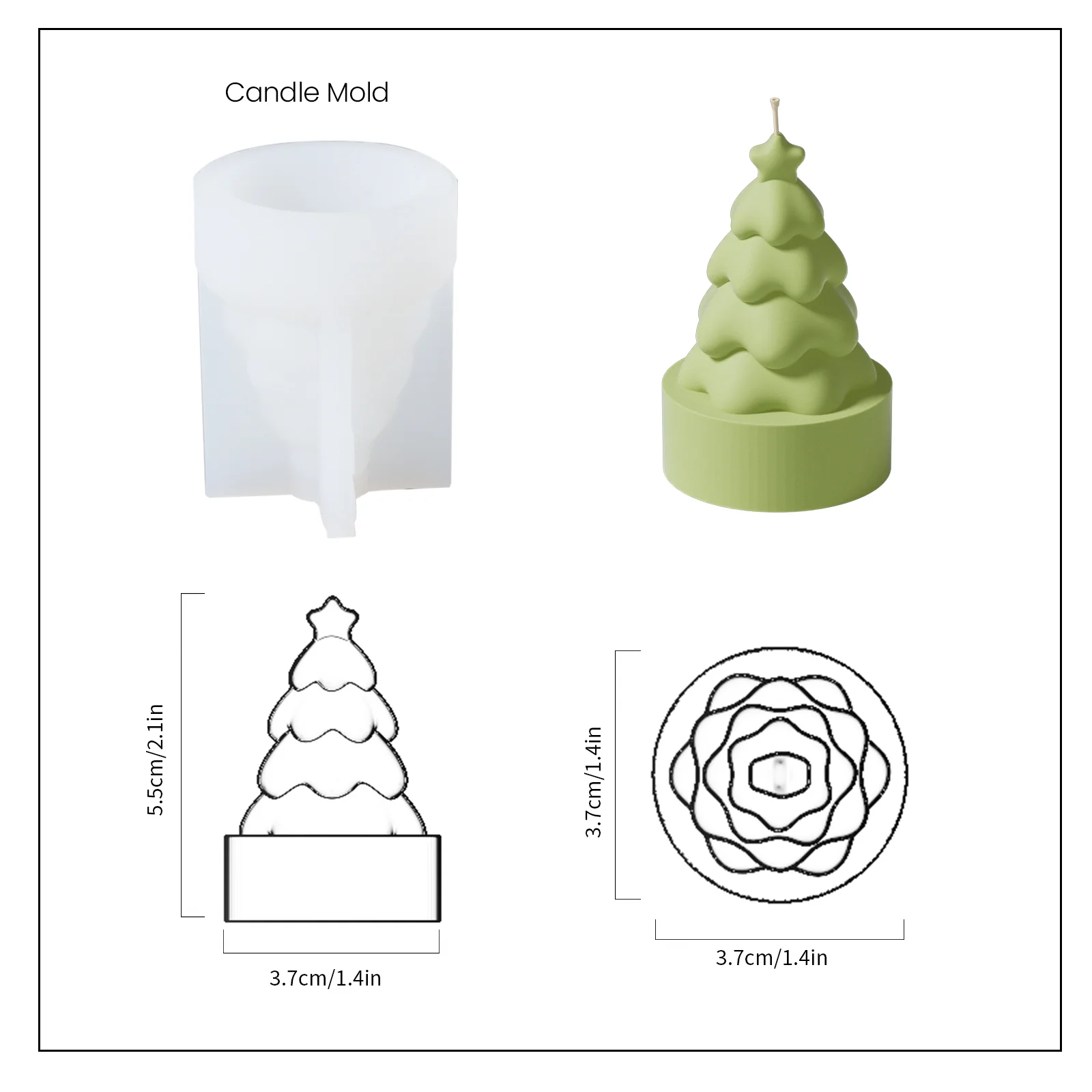 Mini Christmas Tree Candle Mold - Image 10