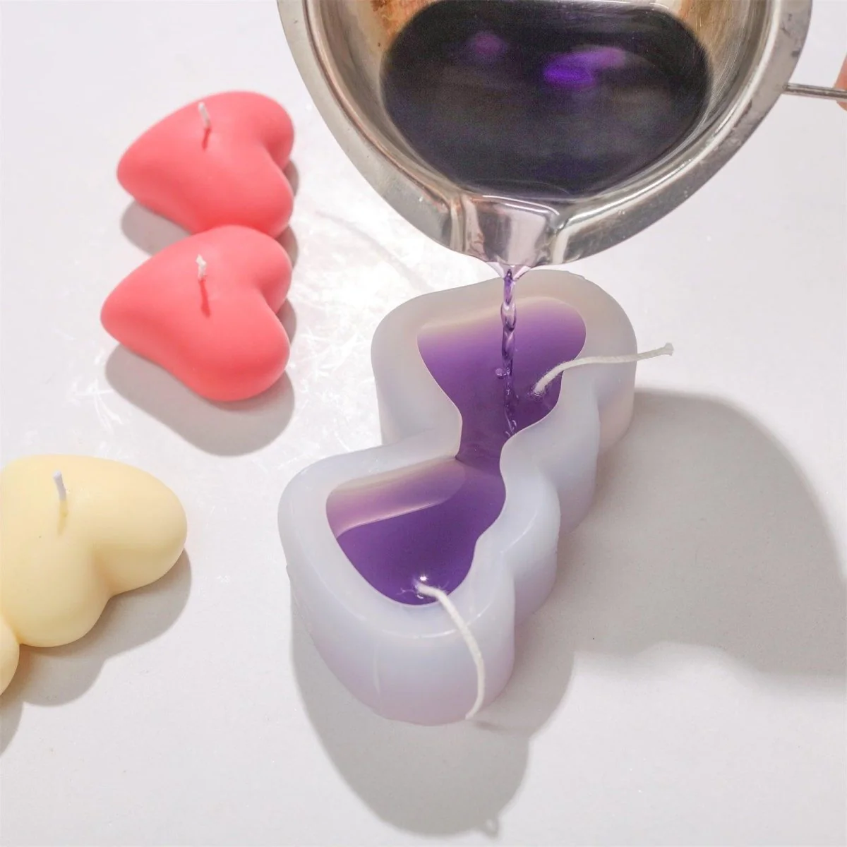 Heart-to-Heart Mini Candle Silicone Mold - Image 2
