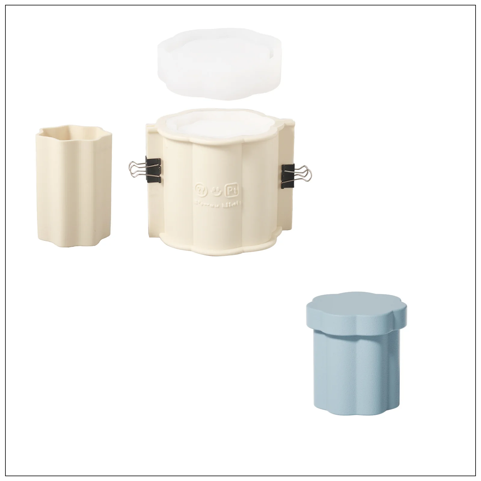 Medium Floral Column Storage Jar Silicone Mold - Image 11