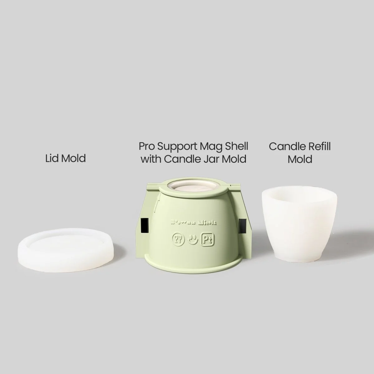 Minimalist Bowl-Shaped Candle Jar Silicone Mold & 9oz Candle Refill Silicone Mold - Image 9