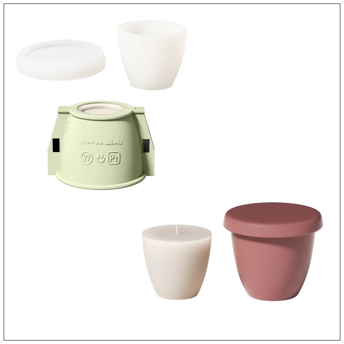 Minimalist Bowl-Shaped Candle Jar Silicone Mold & Candle Refill Mold - Image 12