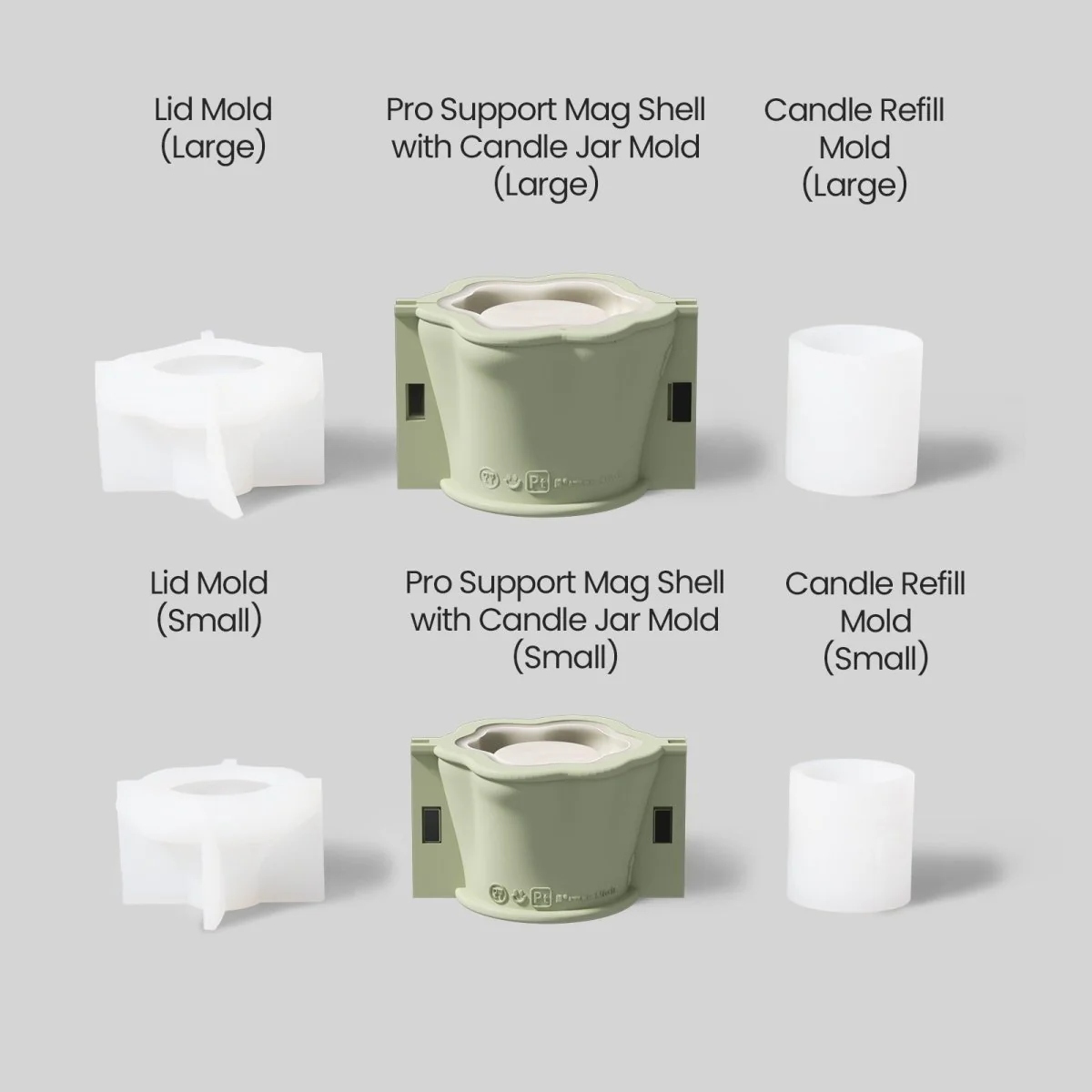 Ghost Wizard Candle Jar Silicone Mold & Candle Refill Silicone Mold - Image 12