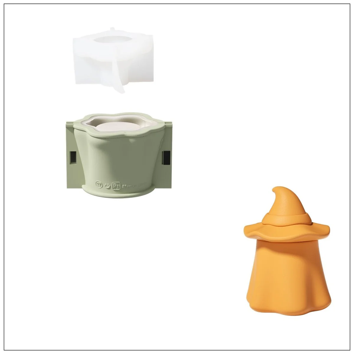 Ghost Wizard Candle Jar Silicone Mold & Candle Refill Silicone Mold - Image 14