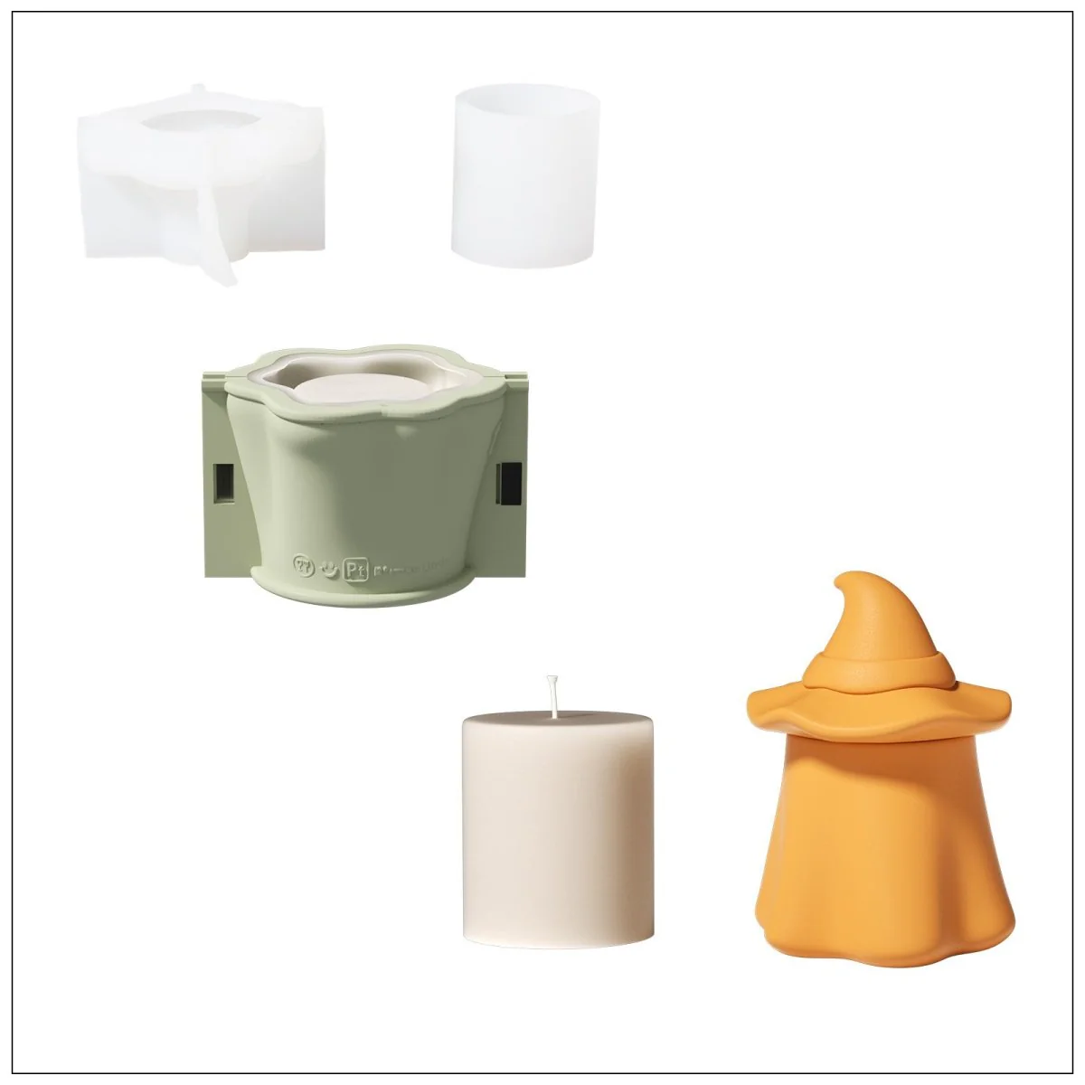 Ghost Wizard Candle Jar Silicone Mold & Candle Refill Silicone Mold - Image 18