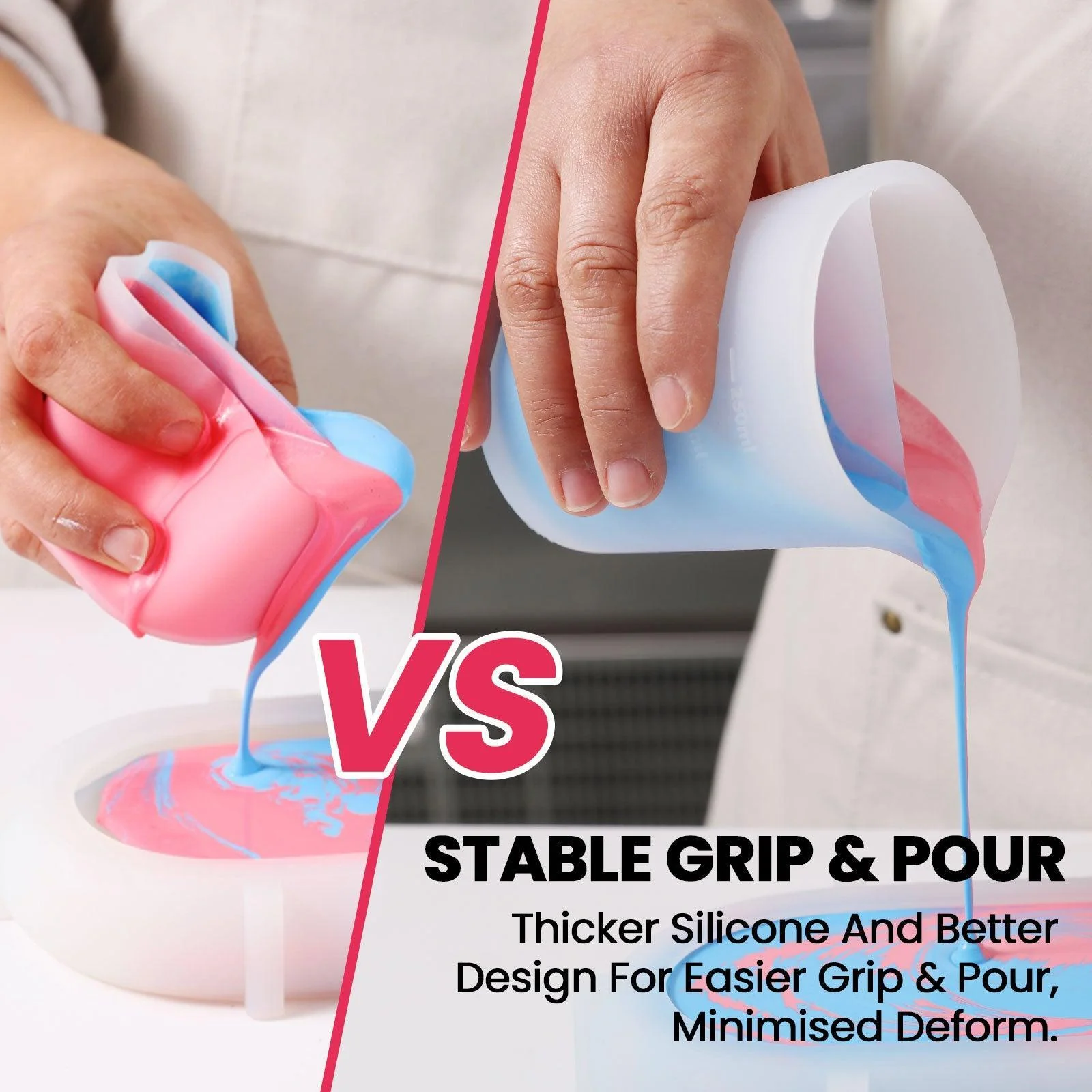 Dual-Channel Silicone Non-Stick Split Pouring Cup - Image 3