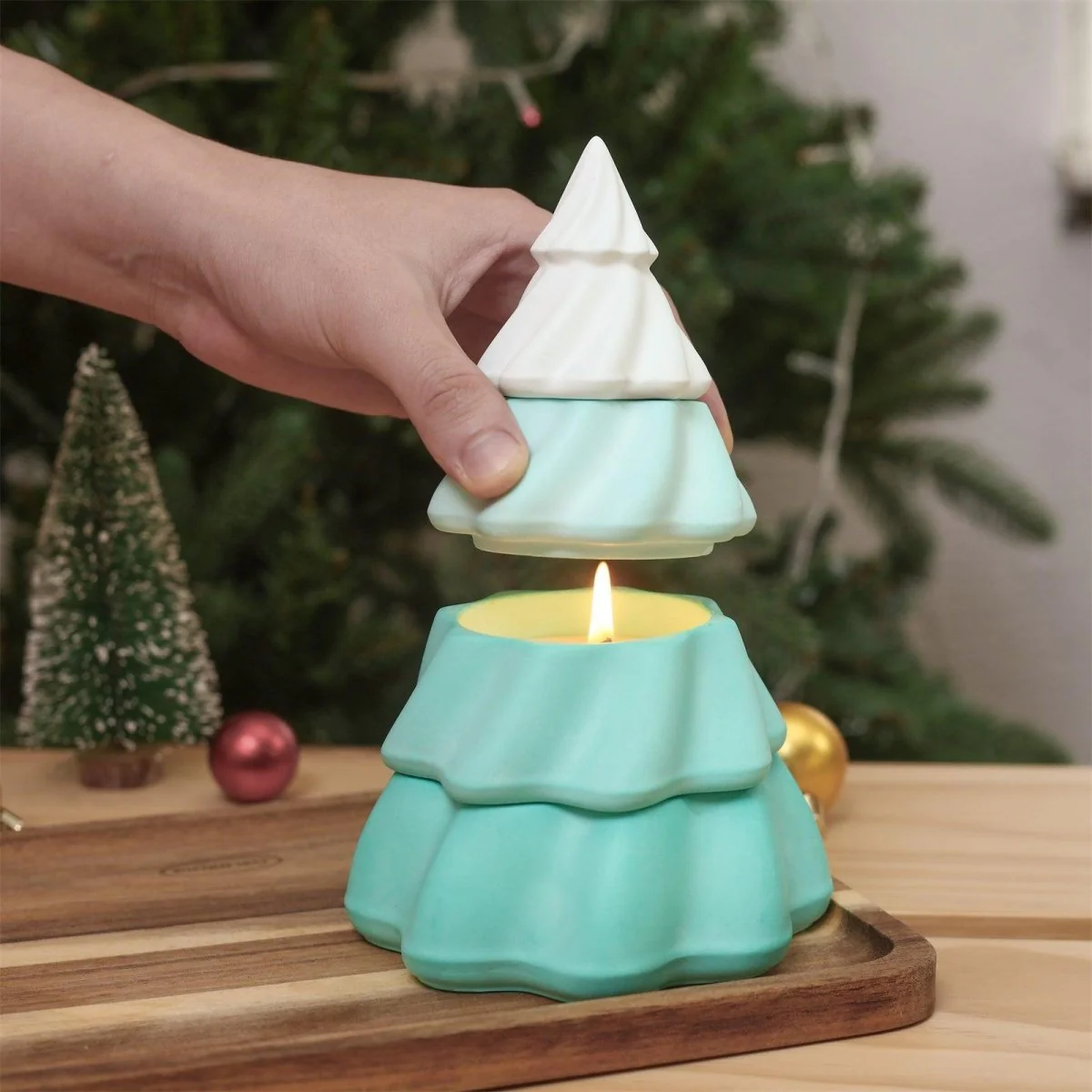 Mystical Stacking Christmas Tree Candle Jar Silicone Mold - Image 9
