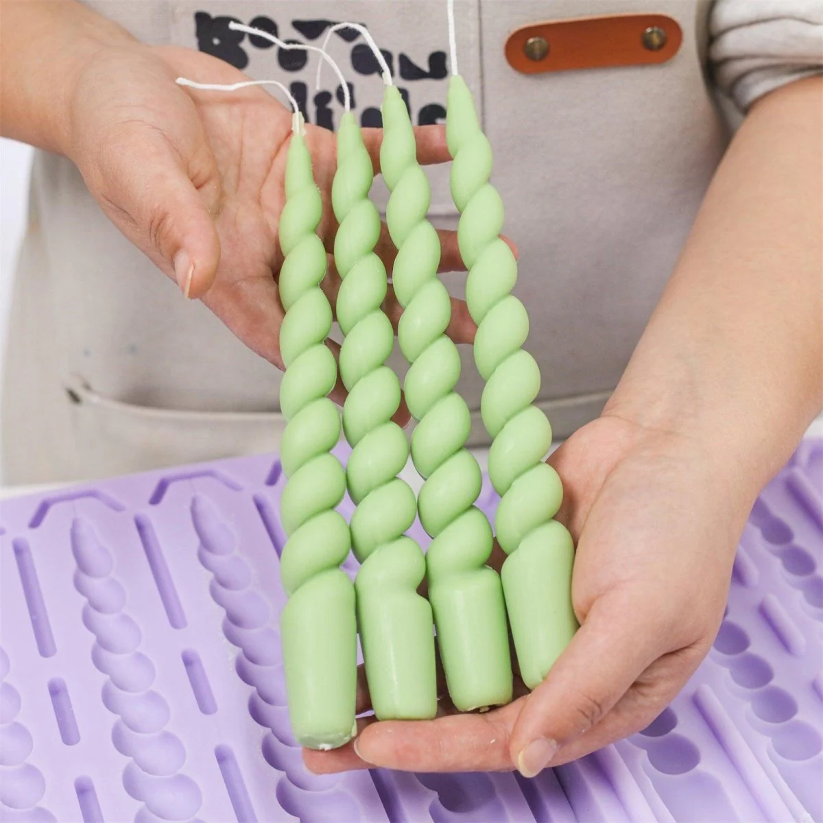 Multi-Cavity Twisted Taper Candle Silicone Mold – 4 Cavities - Image 14