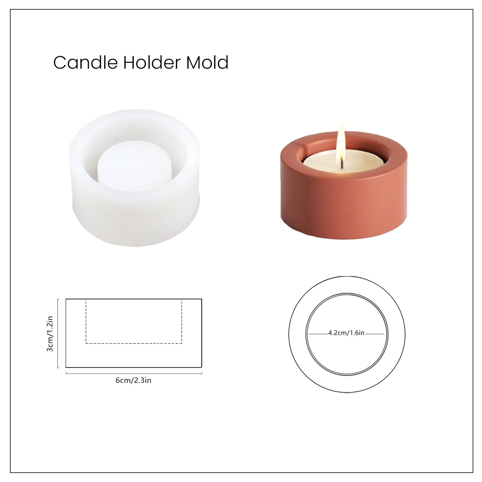 Multi-Cavity Tealight Candle Holder Combo Silicone Mold - Image 9