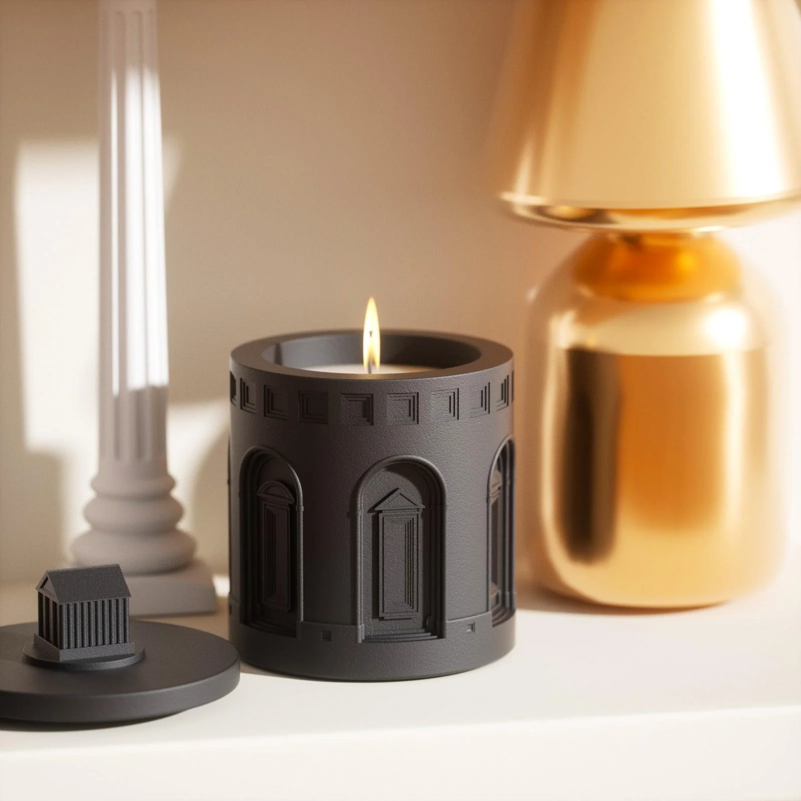 Architectural Style Candle Jar Silicone Mold - Image 4