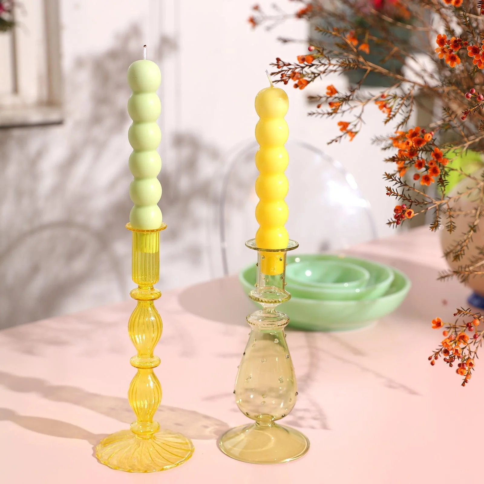 Beaded Spiral Taper Candle Silicone Mold - Image 5