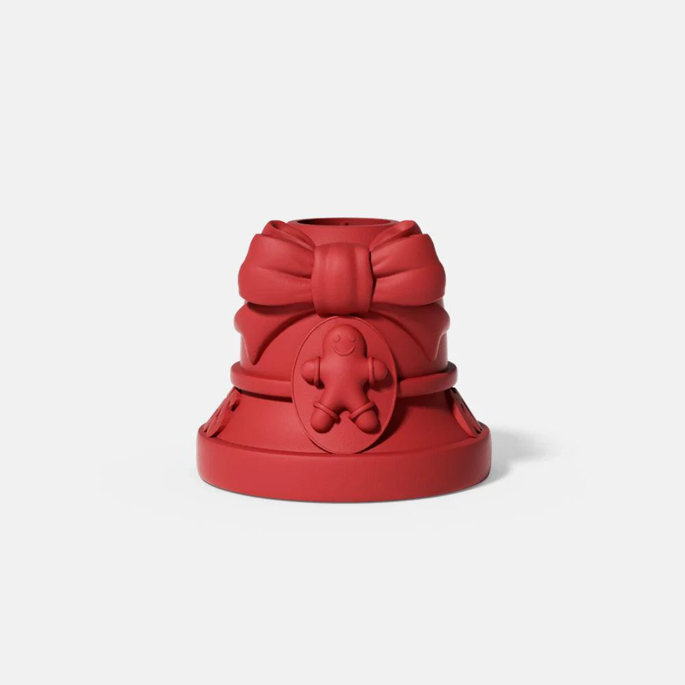 Gingerbread Man Christmas Bell Taper Candle Holder Silicone Mold