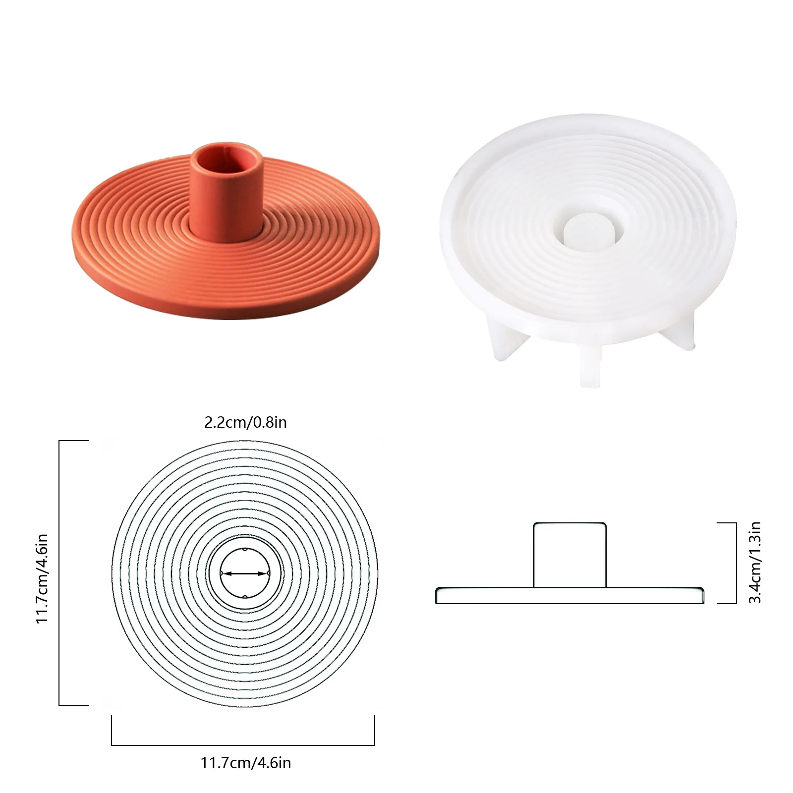 Round Taper Candle Holder Silicone Mold - Image 8