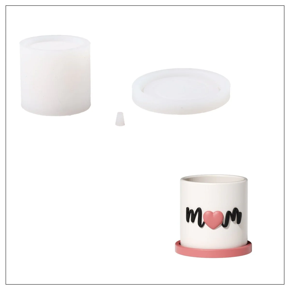 Let Love Grow - Blooming Love for Mom Plant Pot & Tray Silicone Mold Collection - Image 12