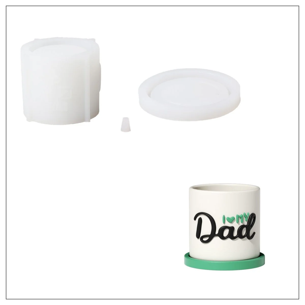 Let Love Grow - Blooming Love for Dad Plant Pot & Tray Silicone Mold Collection - Image 12
