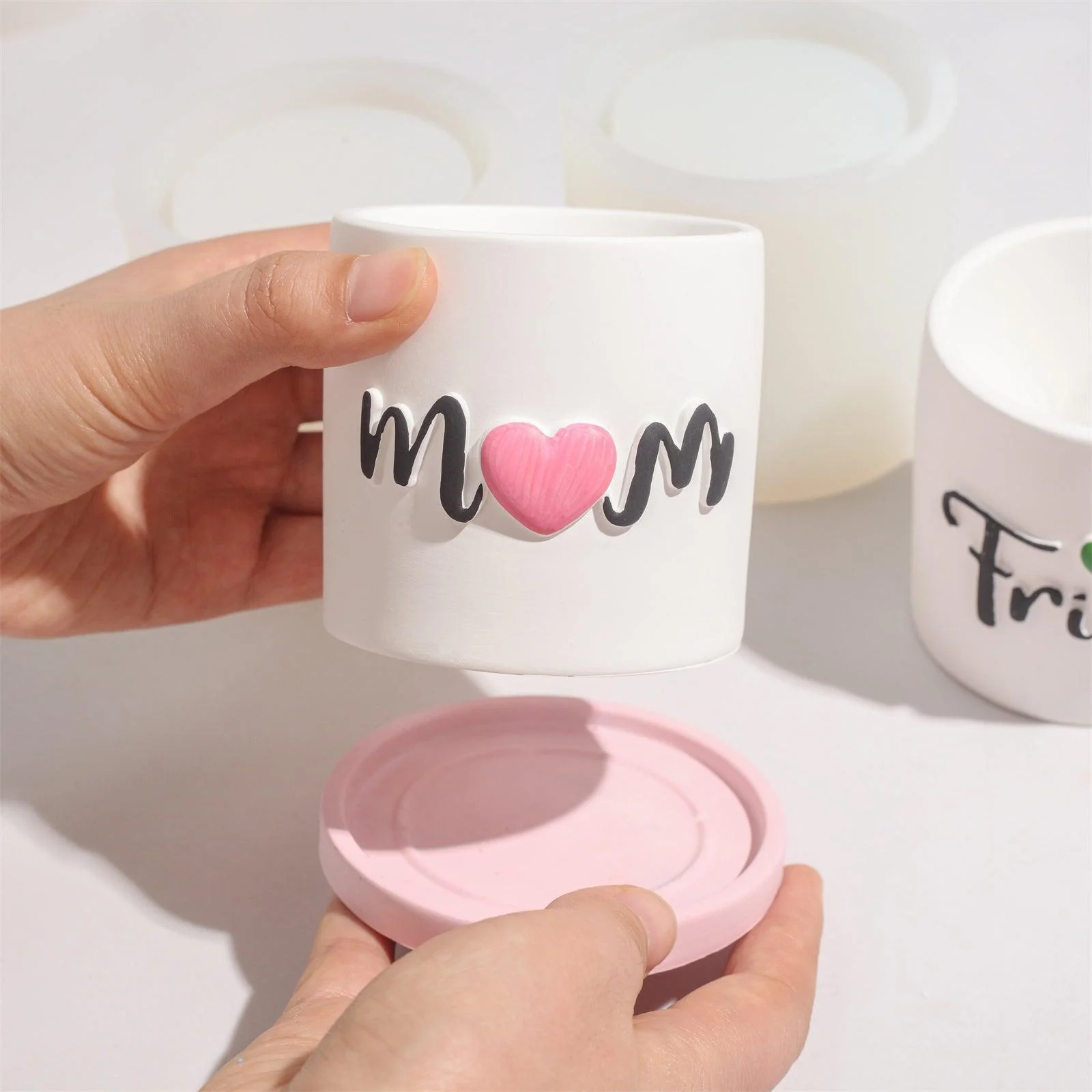 Let Love Grow Plant Pot & Tray Silicone Mold Collection - Image 3