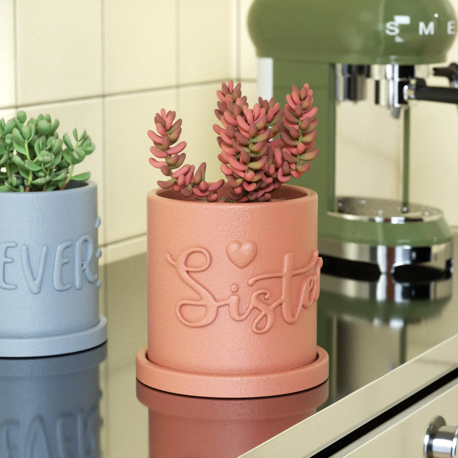 Let Love Grow Plant Pot & Tray Silicone Mold Collection - Image 6