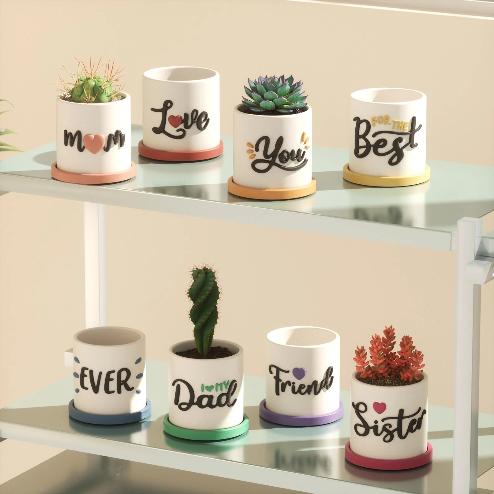 Let Love Grow Plant Pot & Tray Silicone Mold Collection - Image 9
