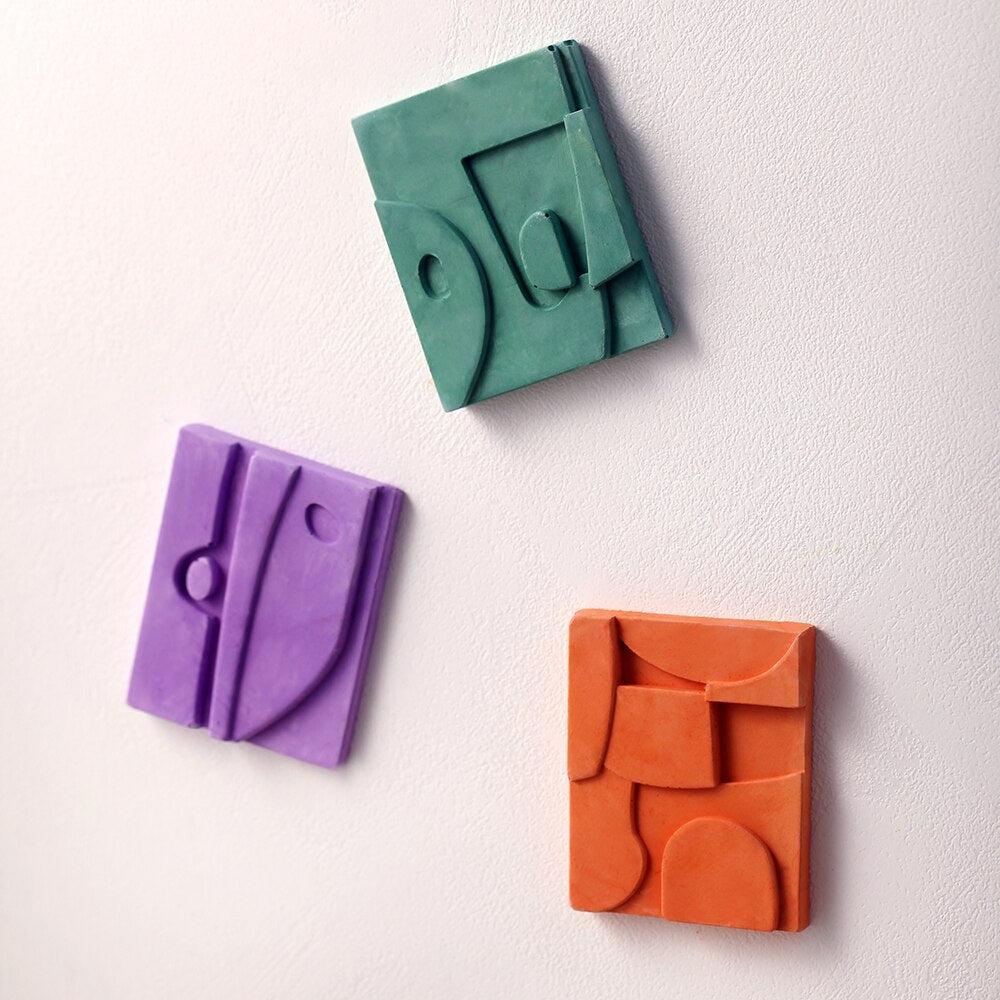 Nicole Concrete Fridge Magnet Silicone Mold - Image 3