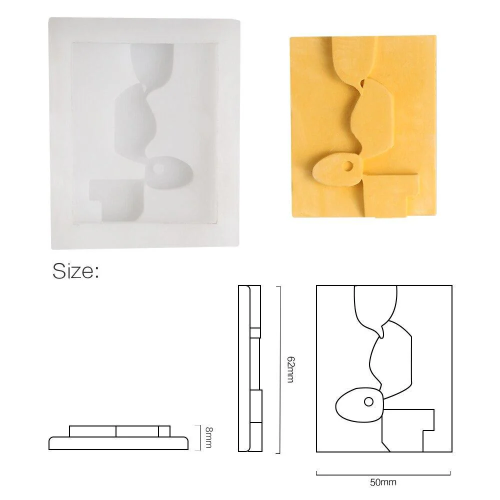 Nicole Concrete Fridge Magnet Silicone Mold - Image 8