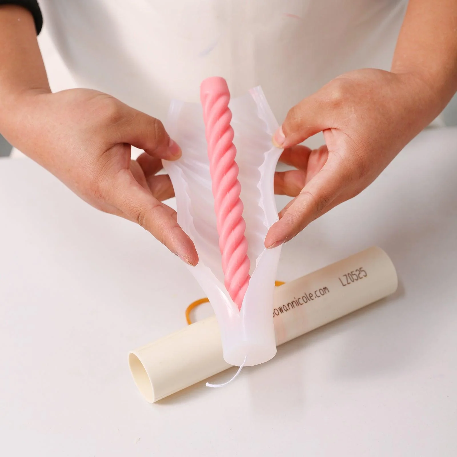 Multi-Braided Shaped Spiral Taper Candle Silicone Mould - Image 3