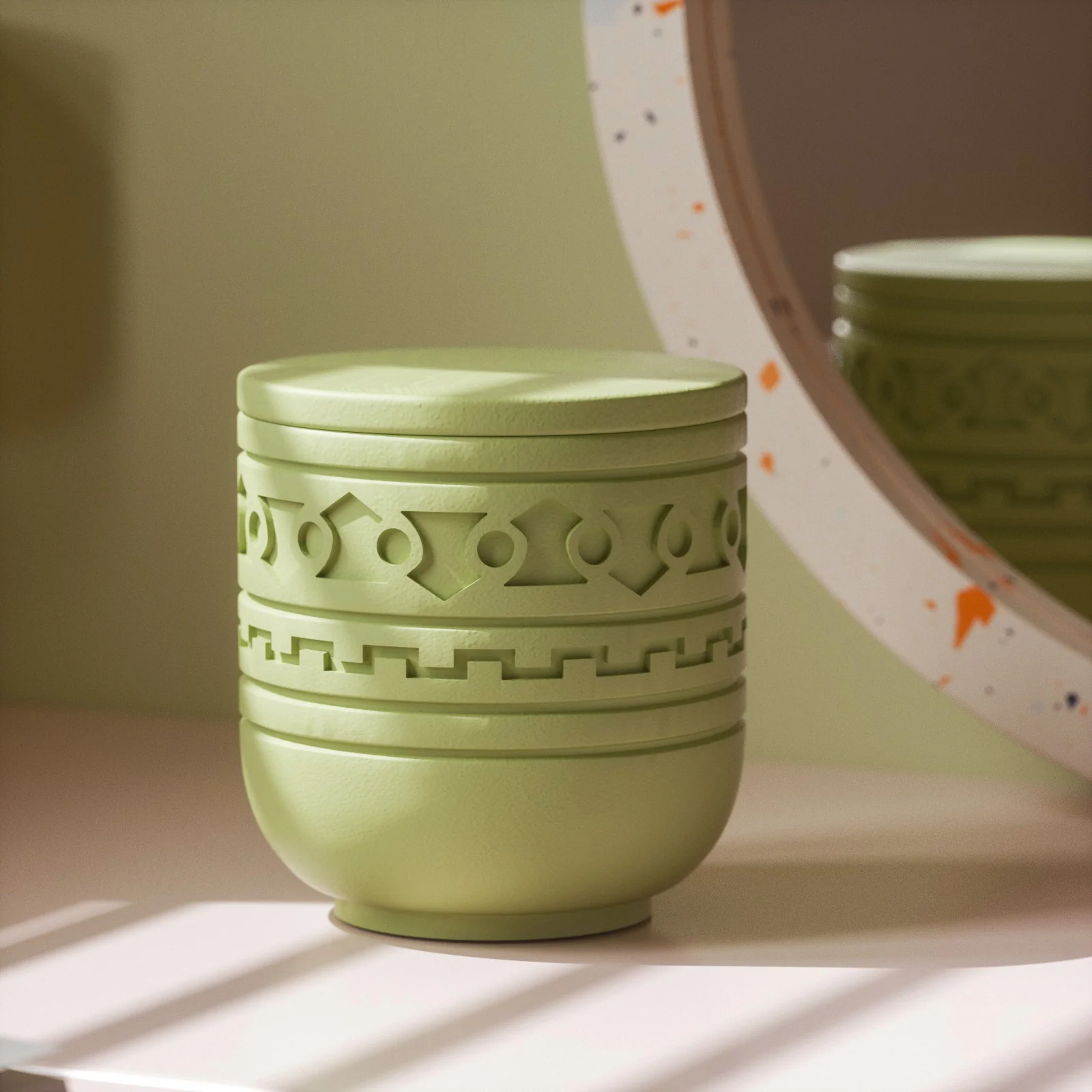 Arrow Pattern Totem Candle Jar Silicone Mold - Image 4