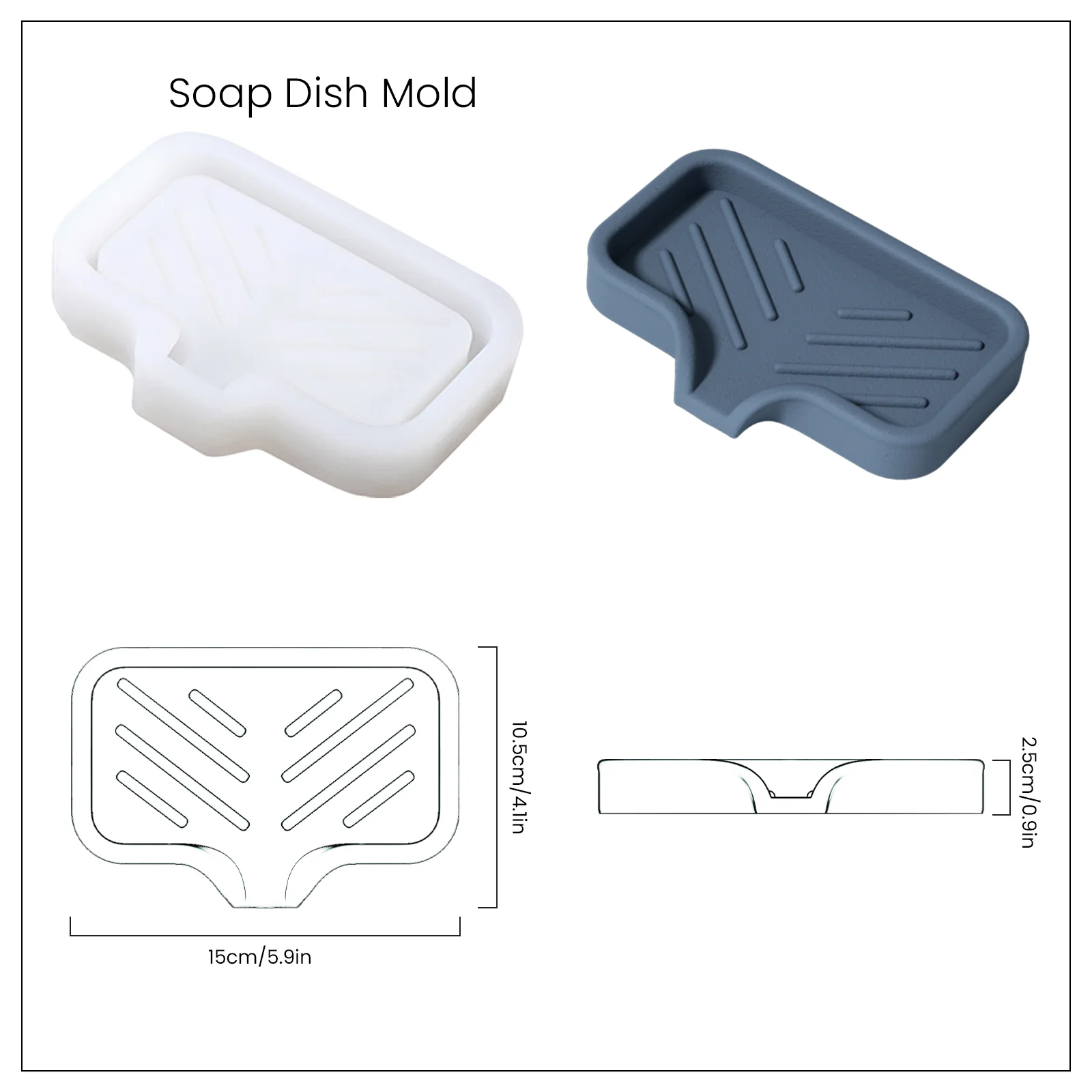 Concrete Self-Draining Soap Dish Silicone Mold - Image 10