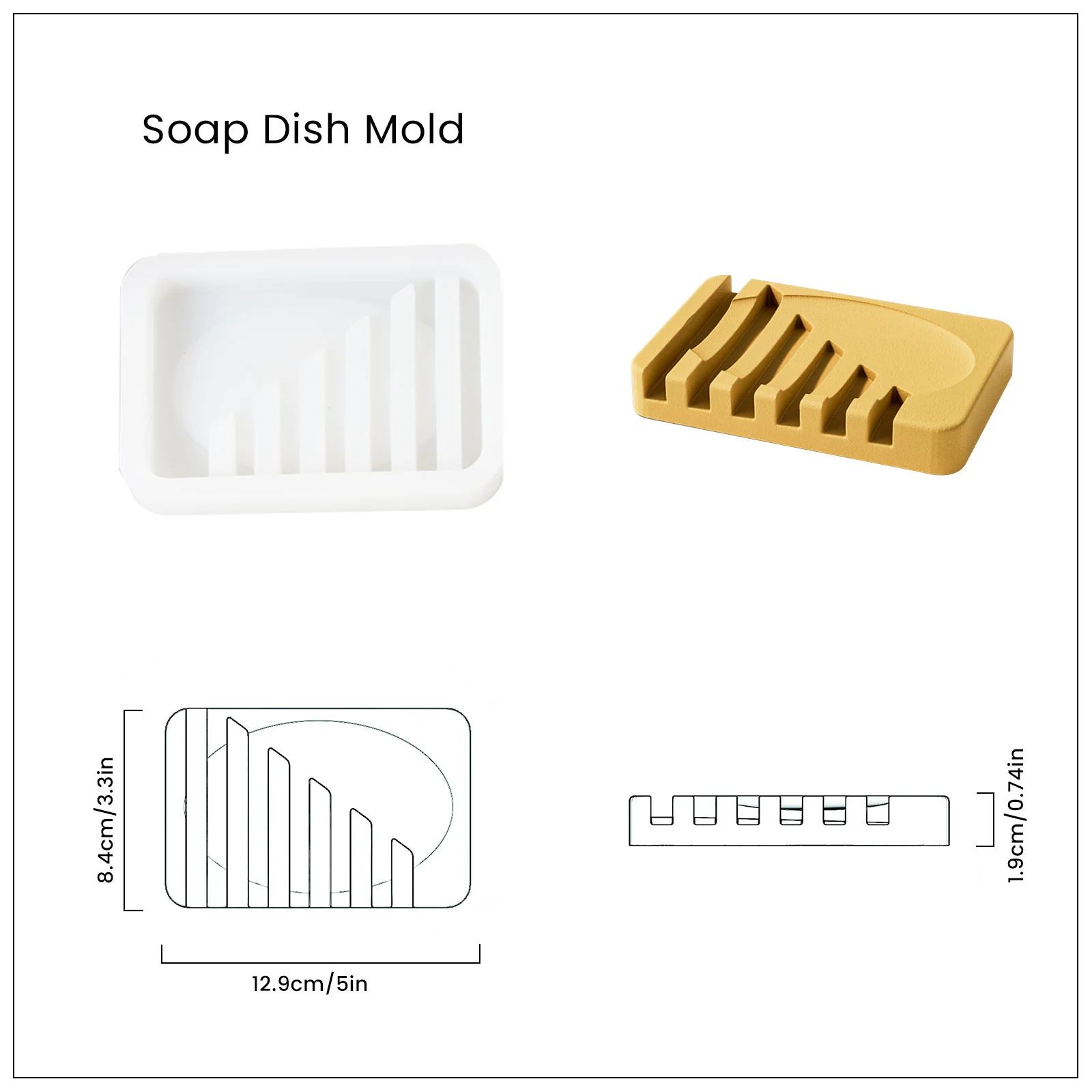 Concrete Soap Dish Silicone Mold - Image 11